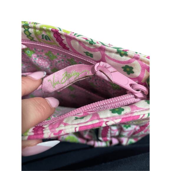 Vera Bradley Paisley Pink Green Y2K Small Shoulder Tote Early 2000s Babydoll - Picture 6 of 7